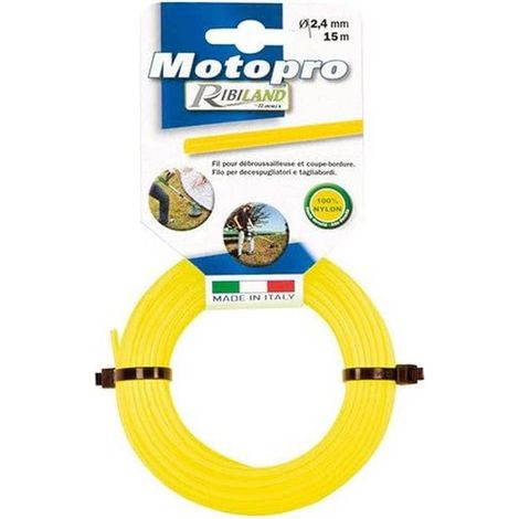 Fil Rond 50m D.3,3 mm - Jaune pour Tête Débroussailleuse - Résistant et Durable - D-Work (1/2)