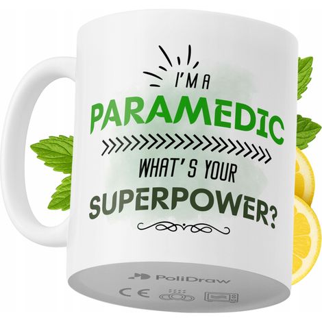 Tazza divertente e umoristica per paramedici, ideale per caffè e tè, con grafica e testo divertenti. Perfetta per compleanni, onomastici e festività. Tazza premium per occasioni speciali, per casa, uf (1/5)