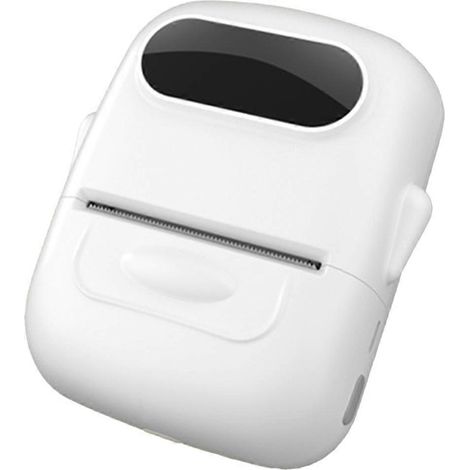 Imprimante thermique portable Mini imprimante avec autocollants Imprimante blanche-- (1/5)