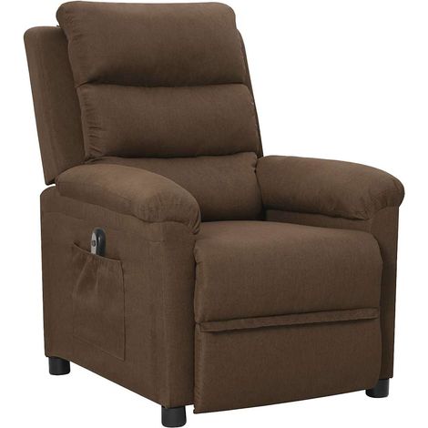 Maison Exclusive - Relaxsessel Elektrisch Braun Stoff (1/5)