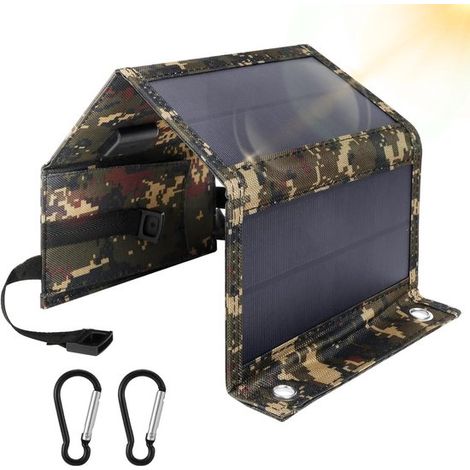 5V 20W Tragbares, faltbares Solarladegerät, USB Solarpanel mit Ausgang, Solarenergie für Outdoor Aktivitäten wie Radfahren, Wandern, Camping und (1/5)