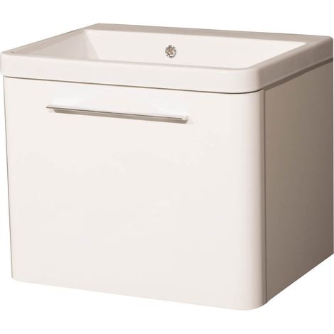 Mobile Lavatoio Sospeso 65,5x50,5x56 cm 1 Cassetto Montegrappa Novella Dipiù Bianco (1/5)