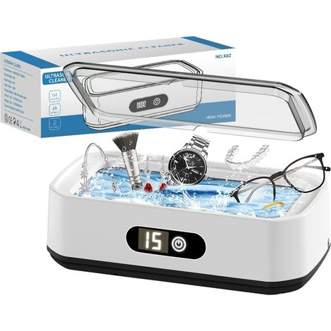 Ultraschallreiniger, 49000 Hz Brillenreiniger, 650 ml Ultraschallreiniger mit 5 Timer-Modi, professioneller Ultraschallreiniger