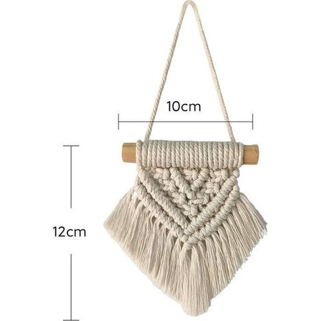 Dos tipos diferentes de tapices de pared con pompones, tapices de macramé tejidos a mano con pompones, decoración colgante para dormitorio y sala de estar, accesorios decorativos de estilo rústico.