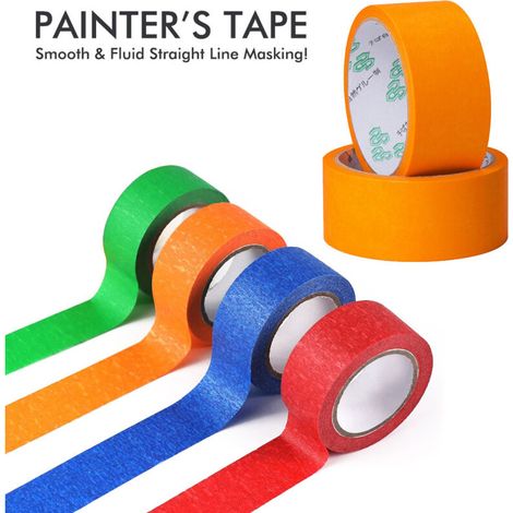 Hochklebendes Abdeckband 35 mm x 20 m – Für Autolackierung, Abdichtung, Dekoration und Beschriftung (Gelb)