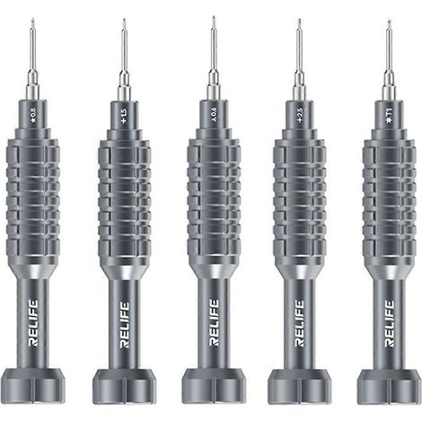 RELIFE RL-730A - Kit de 5 tournevis à forte aspiration magnétique, embouts en acier S2 extra dur (1/5)
