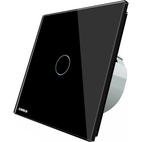 Interrupteur tactile en verre Livolo, connectivité ZigBee, noir (1/5)