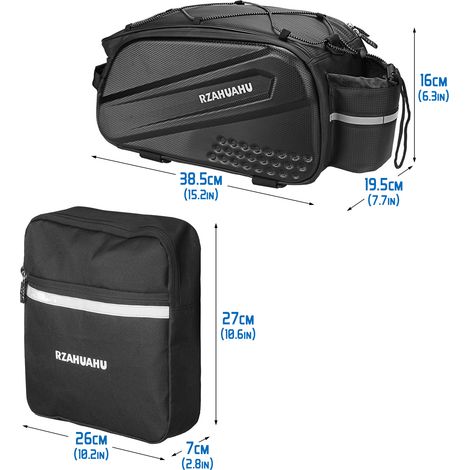 Sac de siège arrière de vélo, coffre de vélo étanche, siège arrière avec côté (1/5)