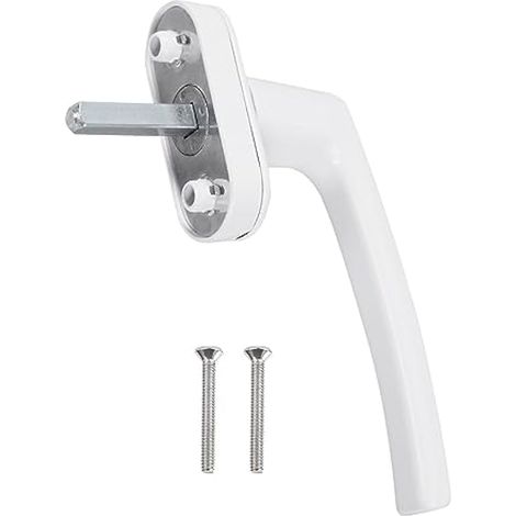 Poignée de fenêtre verrouillable, serrure de fenêtre, sécurité enfant, sécurité de fenêtre sans cylindre de serrure, longueur de la tige 35 mm, poignées de porte en aluminium pour fenêtres, portes de (1/5)