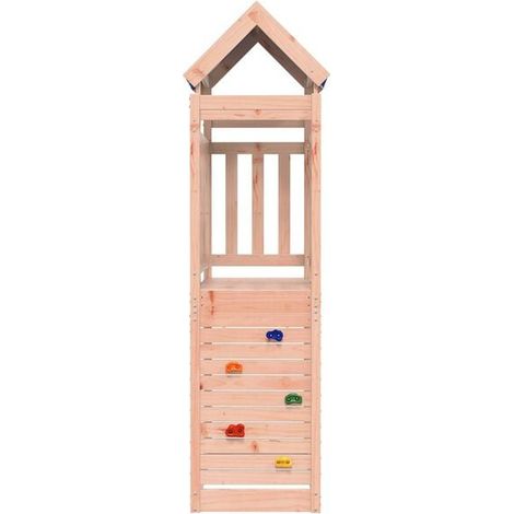 Jeu extérieur enfant : Tour de jeu Marron 52,5 x 85 x 238 cm Pin massif jeu extérieur enfant, aire de jeu jardin, balançoire enfant , pour jardin, usage domestique , enfant 3-8 ans (1/5)