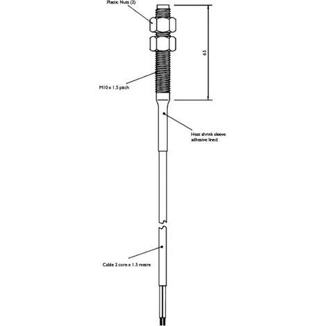 Contact Reed TE Connectivity Sensor 87713-000 PS 801 1 NO (T) 100 V/DC, 250 V/AC 1 A 10 W 1 pc(s)