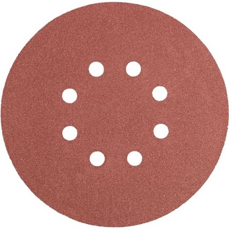 GRAPHITE DISQUES ABRASIFS 150 MM, GRAIN 40/60/80/100/120/150, 5 PIÈCES AVEC 8 TROUS, CORINDON ÉLECTRIQUE, REVÊTEMENT SEMI-OUVERT