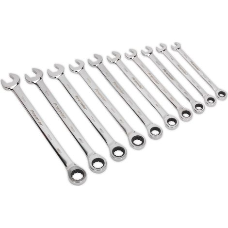 Sealey Premier Extra-Long Combination Ratchet Spanner Set 10pc AK63914 (1/5)