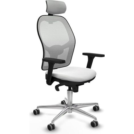 Piqueras y Crespo Jorquera Silla de oficina blanca ergonómica (1/3)