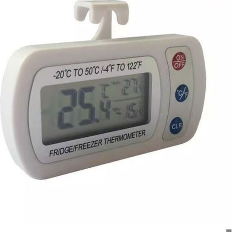 Thermomètre de mesure Électronique Haute Précision Résistant à l'eau - 2 Pièces avec Mémoire Min/Max - Destiné à Réfrigérateur, XU, (1/4)