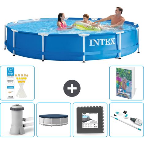 Frame Pool Rund - 366x76 cm - 7-teilig S262