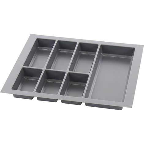 Agoform Besteckeinsatz Classico kürzbar 490x540x50,5mm, Kunststoff schiefergrau