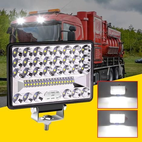1PC Phare de Travail LED 12V/24V 172W Projecteur LED Voiture 27000Lm Phare LED 4x4 IP67 Feux Additionnels LED 6 Pouces Phare de Travail LED Tracteur pour Voiture Camion Tracteur SUV Bateau (1/5)