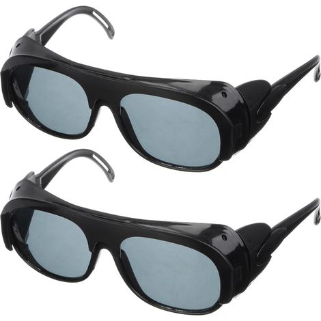 Lunettes de sécurité soudage sourcing map (lot 2) avec verres gris en polycarbonate