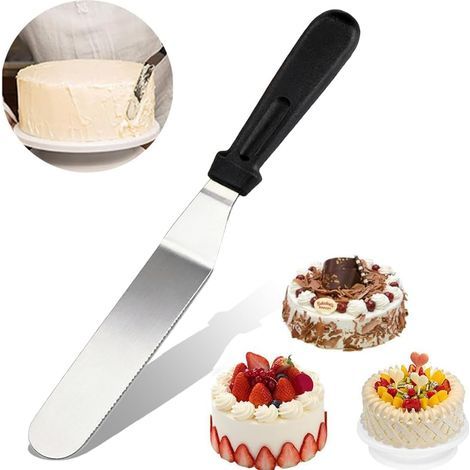 Icing Spatula, 8-inch Mini Angled Stainless Steel Spatula, Kitchen Spatulas, Baking Utensil for Home, Bakery, Kitchen (1/5)