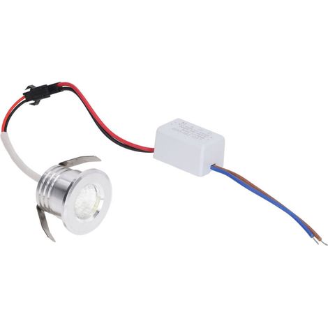 Spot Encastrable LED COB 3W Argenté, Lumière Blanche 6000K pour Plafond Intérieur, Commerce et Armoire (1/4)
