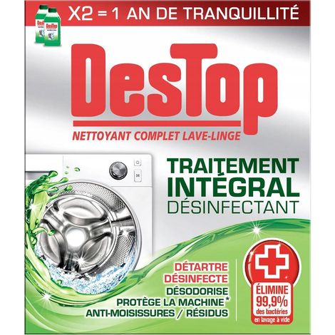 Destop Nettoyant complet lave-linge lot de 2 flacons