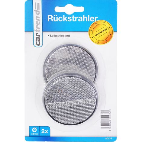 2x Rückstrahler rund selbstklebend Weiß (1/2)