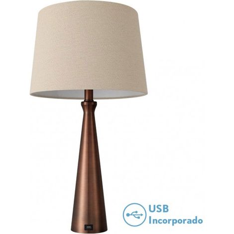 FAB 130771002  Porta Usb Desktop Pearl 1xe27 Marrone 61x33x33 Cm (1/5)