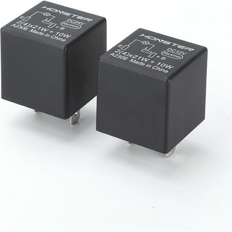 Relais de clignotant électronique intelligent 12 V/24 V à trois broches pour camion, clignotant universel à trois broches 12 V à bobine unique, à verrouillage. (1/4)