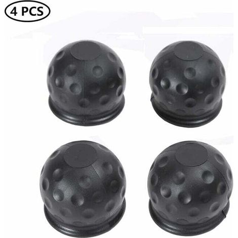 -4 x 50 mm Kugelkopfkappe, schwarze Gummikugelkopfkappe, Kugelkopfschutzkappe für Anhängerkupplung, Kugelkopfschutzkappe (Gummi) - Crezuo