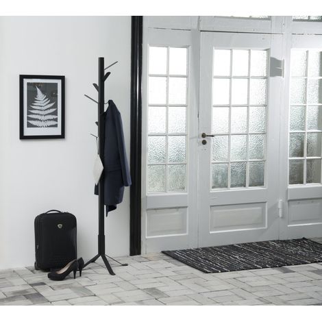 Vinston Portemanteau en métal laqué, noir
