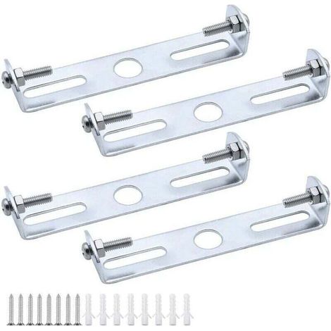 Staffa di sospensione per plafoniera – Set da 4, diametro 105 mm, per lampadari e applique, fissaggio robusto e universale