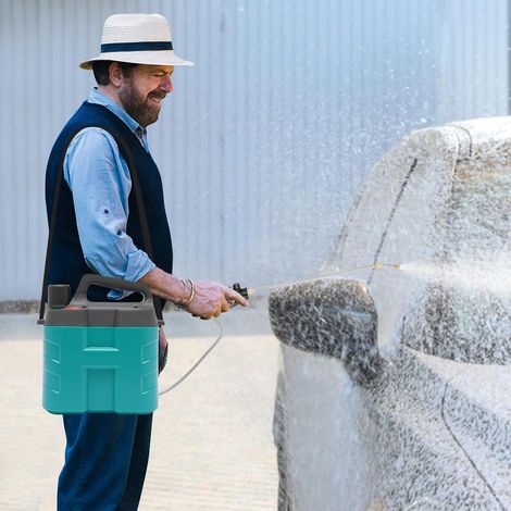 Pulvérisateur électrique à batterie 8 l - Pulvérisateur de jardin - Avec poignée rechargeable et tige télescopique - Avec bandoulière réglable (1/5)