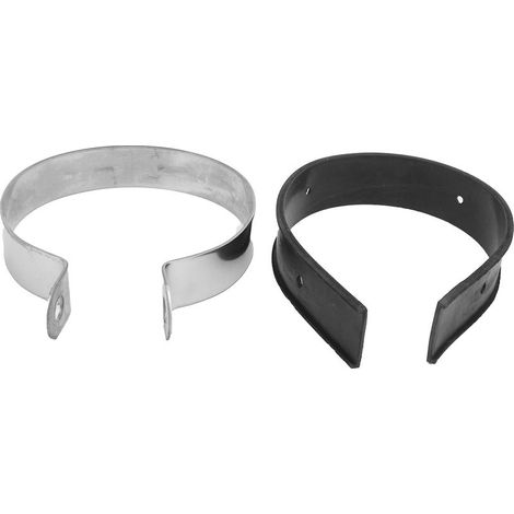 Collier de serrage universel pour tuyau d'échappement de moto de 99 mm (3,9 pouces), anneau de fixation en acier inoxydable avec bande de caoutchouc (1/5)