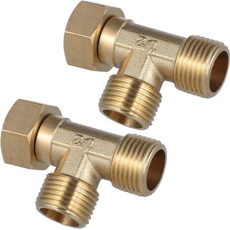 Messing-Rohrverbindungsstücke, 90°-Schmiedebogen, Rohrteile – 5,7 x 3,5 x 1,9 cm (1/4)