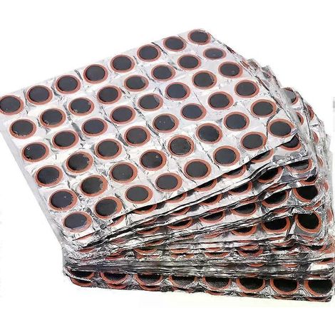 Kit de réparation de chambre à air de vélo (48 rustines en caoutchouc sans colle) (1/4)