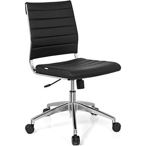 Chaise de bureau / Chaise pivotante TRISHA simili cuir noir hjh OFFICE