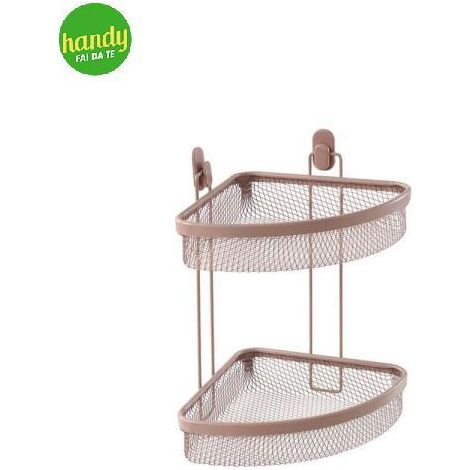 Mensola angolare Feridras Taki 2 ripiani Mocha Mousse