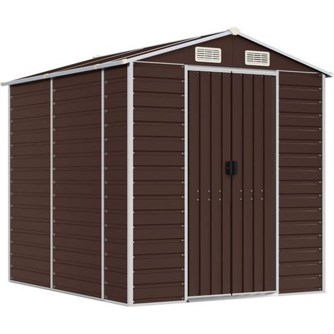 Maison Exclusive - Casetta da giardino marrone 191x215x198 cm in acciaio zincato (1/5)