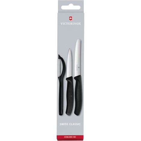 Set Couteaux Victorinox Swiss Classic Noir Polyvalence Culinaires Essentielle - Victorinox (1/4)