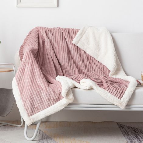 Couverture Jetable - Flanelle Et Peluche Double Face - 100 x 150 cm - Pour Canapé Lit Extérieur - 1 Pièce (1/5)