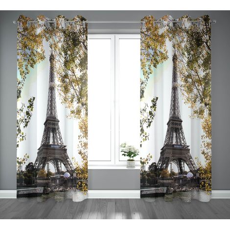 TENDA tendone TENDAGGIO CITY confezionata cm. 140x290 PARIGI Torre Eiffel