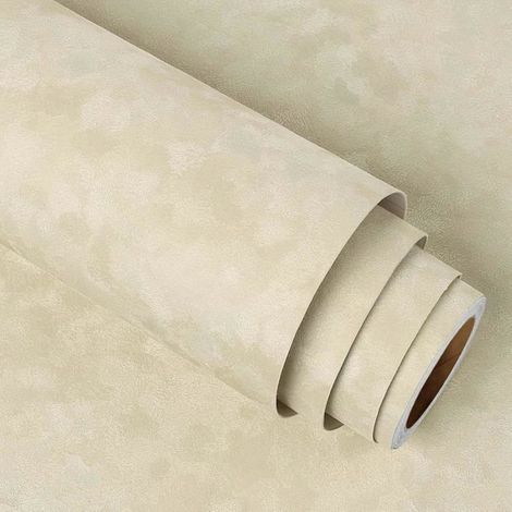 Papier Peint Chambre Velours Beige 60Cmx400Cm Papier Adhesif Pour Meuble Vintage Rouleau Velours Adhesif Velvet Doux Film Au[BI182] (1/5)