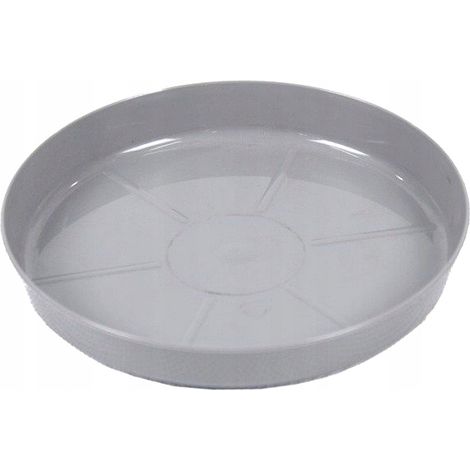 Platillo gris para maceta de 14,5 cm, de plástico. (1/5)