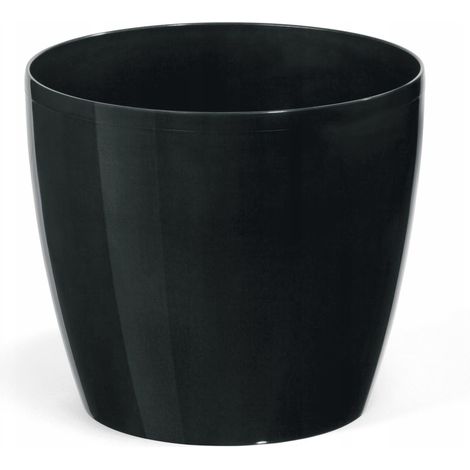 Pot en plastique noir avec couvercle, 13,5 cm, Magnolia