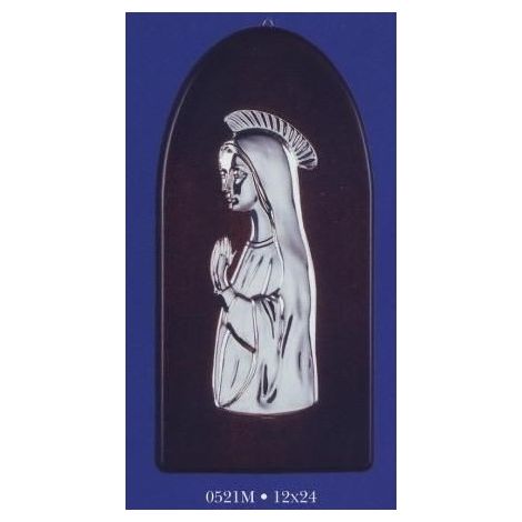 Quadro da parete icona Maria Madonna argento 24 x 12 cm (1/2)