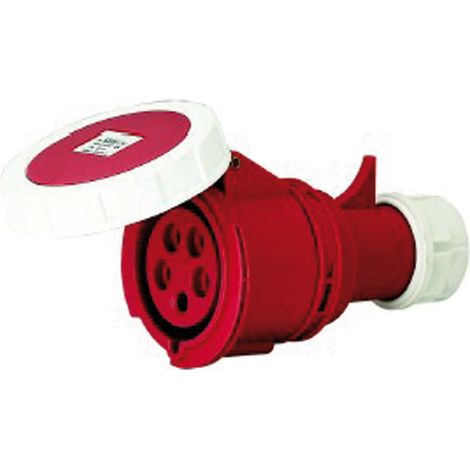 PRESA MOBILE INDUSTRIALE 3p+N+t  16A  IP67 ROSSA MAURER