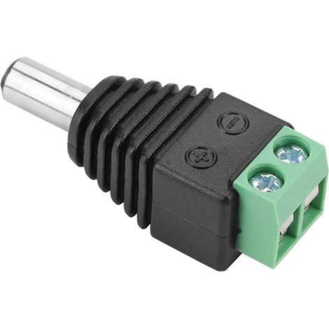 Lot de 10 connecteurs mâles d'alimentation CC pour caméras de vidéosurveillance (5,5 x 2,1 mm). (1/5)