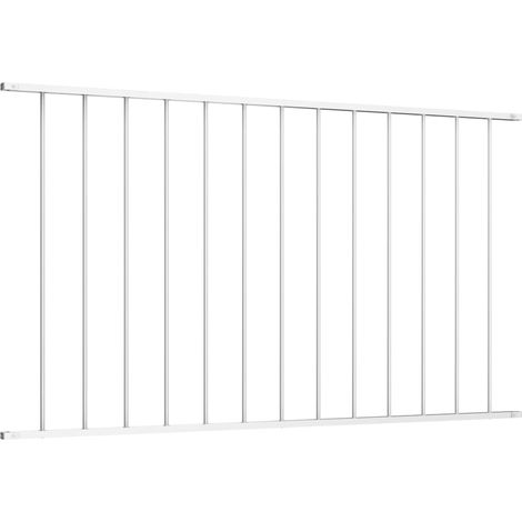 Grillage rouleau，Panneau de clôture en acier thermolaqué 1,63 x 0,75 m Blanc (1/4)