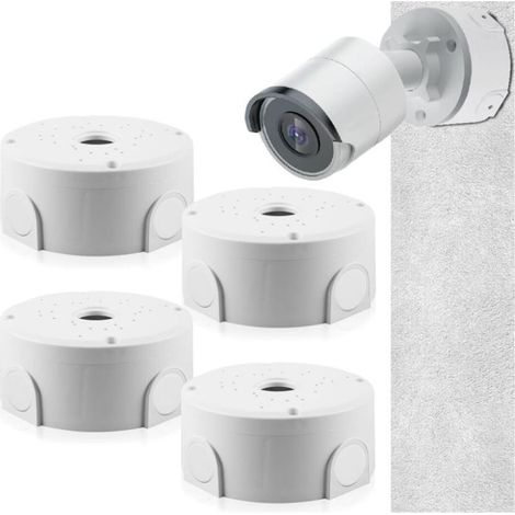 Lot de 4 boîtes de jonction pour caméra,boîte de montage hémisphérique pour caméra de surveillance, boîte de jonction étanche pour caméra (1/5)
